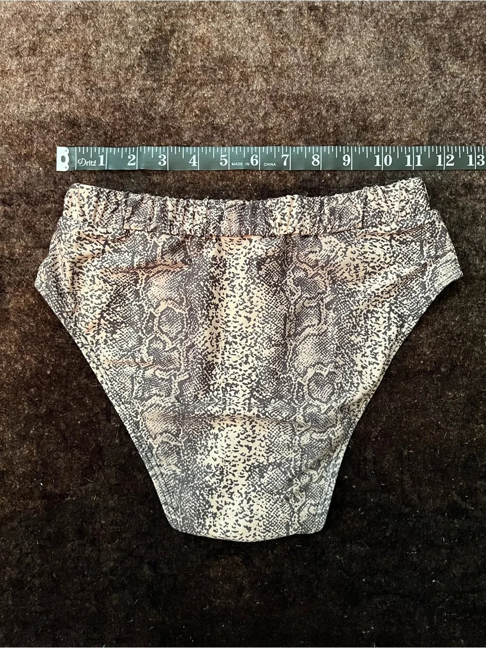 Reclaimed Vintage Brown Snakeskin Briefs